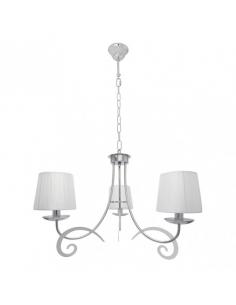 Luxor 3xe14 Chrome Pant Lamp. White Regx58x58 Cm