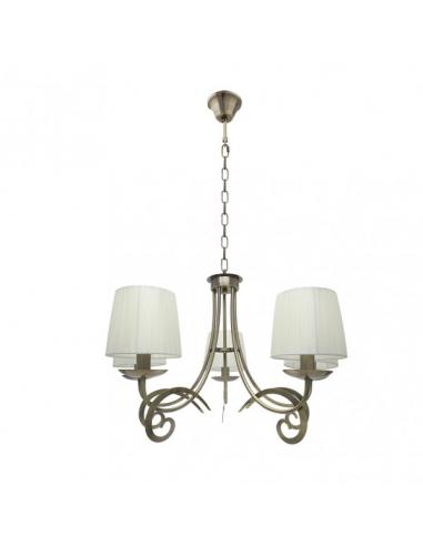 Luxor 5xe14 Leather Lamp Pant. Beige Regx61x61 Cm