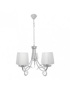 Luxor 5xe14 Chrome Pant Lamp. White Regx61x61 Cm