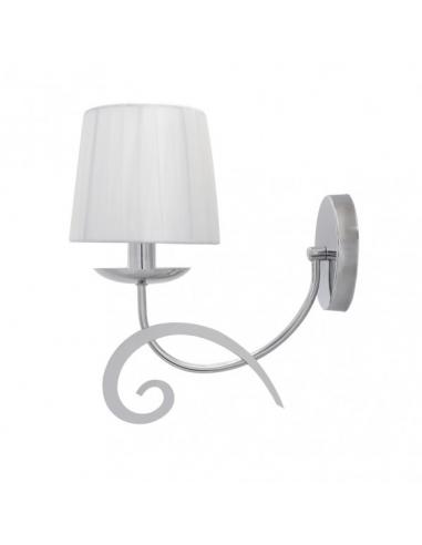 Luxor 1xe14 Chrome Pant Wall Light. White 31x15x28 Cm