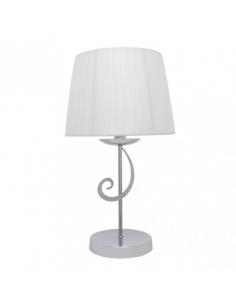 Luxor 1xe14 Chrome Screen Tabletop. White 45x25x25 Cm