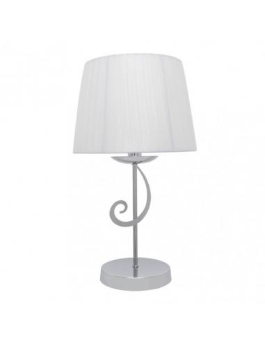 Luxor 1xe14 Chrome Screen Tabletop. White 45x25x25 Cm