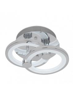 Plafon Sydney 32w 3000-4000-6500k Cromo 14x30x20 Cm 4160 Lm Regulable,memoria Y C.remoto