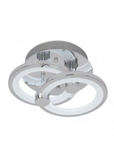 Plafon Sydney 32w 3000-4000-6500k Cromo 14x30x20 Cm 4160 Lm Regulable,memoria Y C.remoto