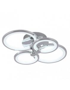 Plafon Sydney 76w 3000-4000-6500k Cromo 13,5x55x41 Cm 10260lm Regulable,memoria Y C.remoto