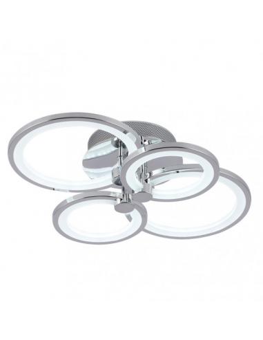 Plafon Sydney 76w 3000-4000-6500k Cromo 13,5x55x41 Cm 10260lm Regulable,memoria Y C.remoto