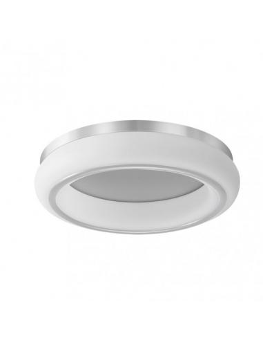 Plafon Paris 48w 3000-4000-6500k Blanco/plata 4080 Lm 12x55x55 Cm C/remoto, Memoria Y Reg.intensidad