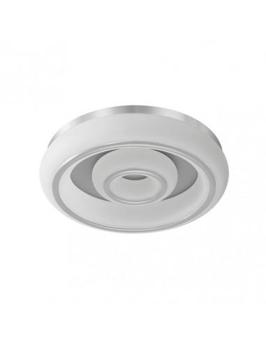 Plafon Paris 66w 3000-4000-6500k Blanco/plata 5610 Lm 12x55x55 Cm C/remoto, Memoria Y Reg.Intensidad