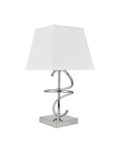 Sobremesa Nueva York 8w 4000k+1xe27 Cromo Pantalla Blanca 600lm 44x23x23 Cm