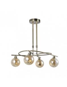 Lampara Varanasi 4xg9 Cuero Regx50x32 Cm