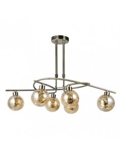 Lampara Varanasi 6xg9 Cuero Regx65x30 Cm