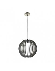 Bubinga Ball Pendant 1xe27 Coffee Wood Regx35x35 Cm