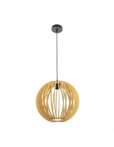 Bubinga Ball Pendant 1xe27 Natural Wood Regx35x35 Cm