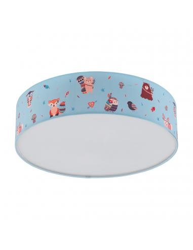 EGLO 97575 - RUFFO Intantil Bedroom Lamp in White Steel and Textile