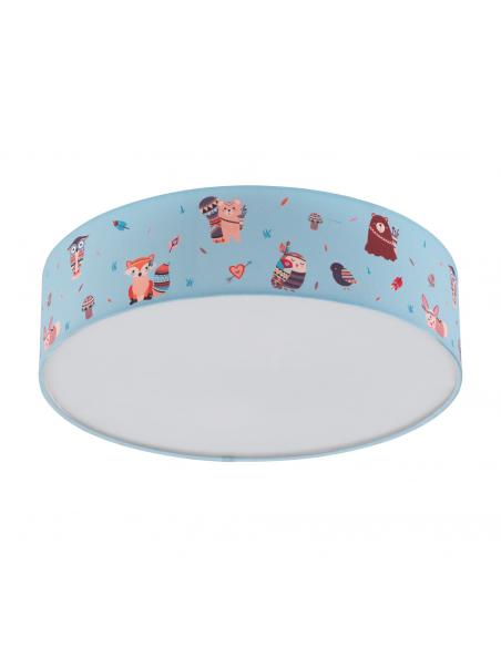 EGLO 97575 - RUFFO Intantil Bedroom Lamp in White Steel and Textile