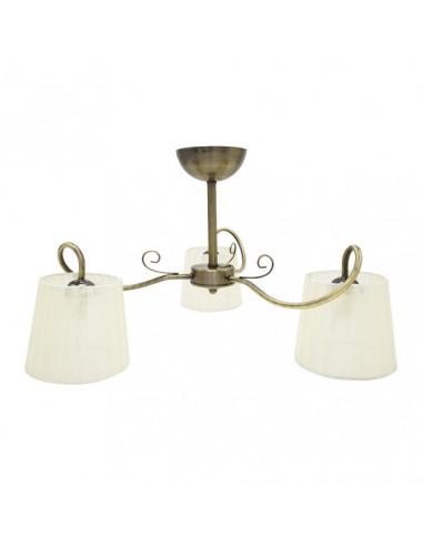 Lampara Cuzco 3xe14 Cuero 37x60x60 Cm