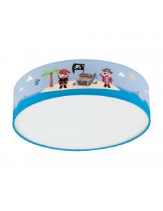 EGLO 97576 - SAN CARLO Intantil Bedroom Lamp in White Steel and Textile