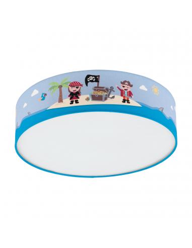 EGLO 97576 - SAN CARLO Intantil Bedroom Lamp in White Steel and Textile