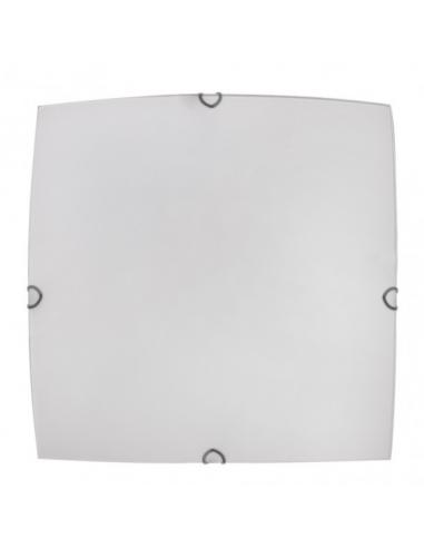 Plafon Cuadrado Ayla 3xe27 Blanco 40x40x7 Cm