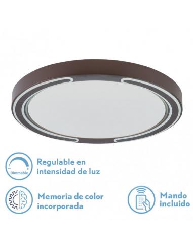 72w Asher Brown 3000-4000-6500k 5616lm 6x50x50cm Remote+int.reg+memory ceiling light