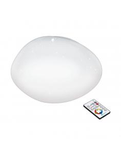 EGLO 97577 - SILERAS LED ceiling light in white steel and acrylic with glass effect
