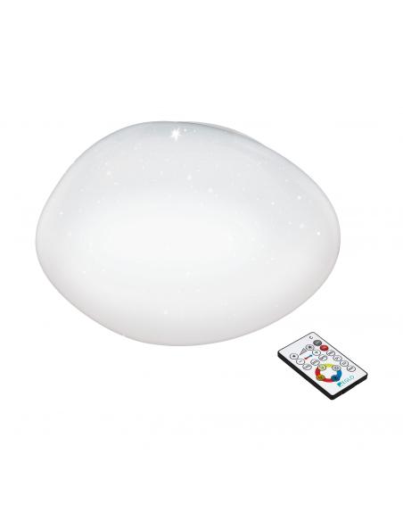 EGLO 97577 - SILERAS LED ceiling light in white steel and acrylic with glass effect