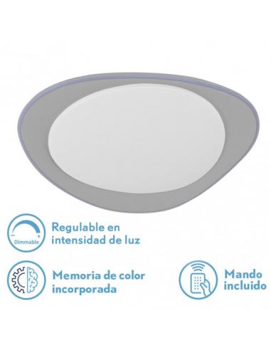 72w Daire Gray 3000-4000-6500k 5616lm 7x55x55cm Remote+reg.int+memory ceiling light