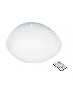 EGLO 97578 - SILERAS Plafón LED en Acero blanco y Acrílico con efecto de cristal