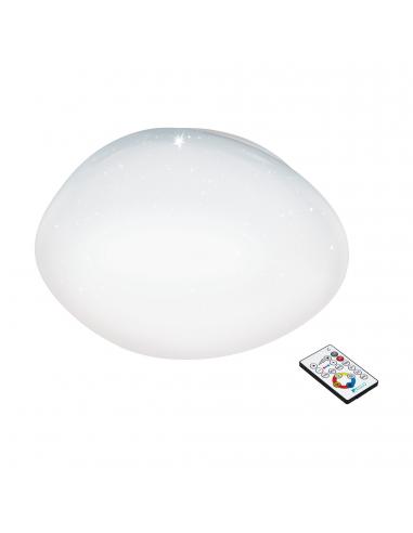 EGLO 97578 - SILERAS LED ceiling light in white steel and acrylic with glass effect