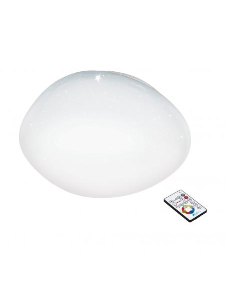 EGLO 97578 - SILERAS Plafón LED en Acero blanco y Acrílico con efecto de cristal