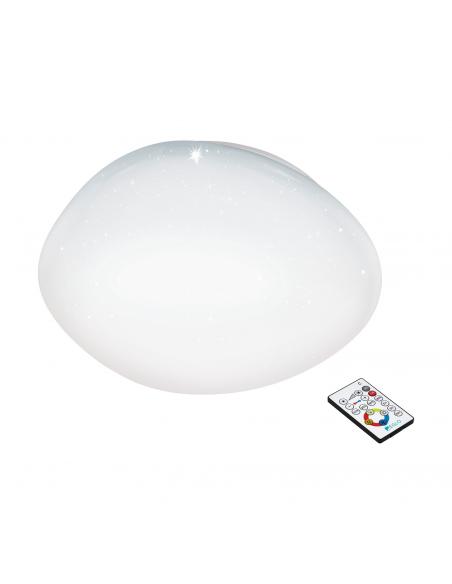 EGLO 97578 - SILERAS LED ceiling light in white steel and acrylic with glass effect