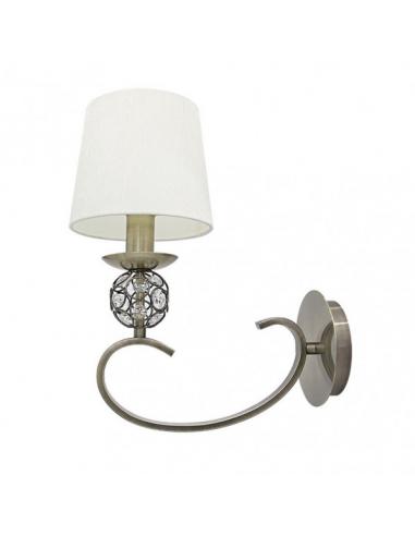 Ordoñez 1xe14 leather wall light beige screen 34x15x25 cm