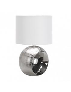 Ceramic table lamp ea 1xe27 chrome white screen 52x30x30 cm