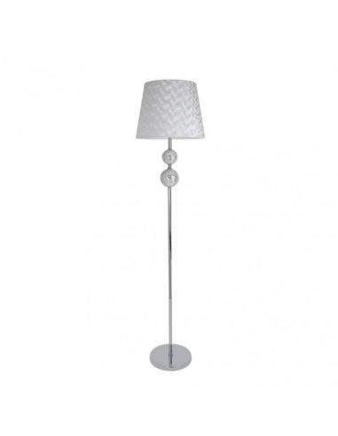 Ubeda 1xe27 Chrome Living Room Foot White Screen 160x38x38 Cm