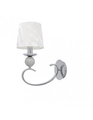 Aplique Ubeda 1xe14 Cromo Pantalla Blanca 34x15x25 Cm