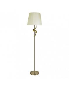 Baeza 1xe27 Leather Screen Beige Foot 162x38x38 Cm