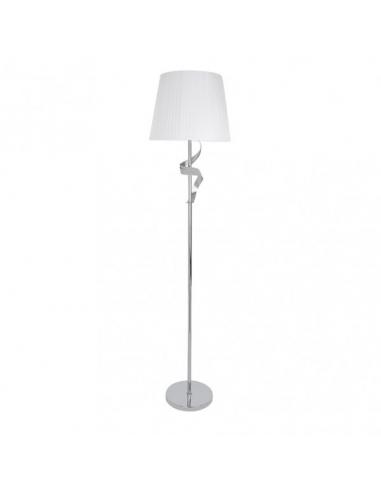 Pie Salon Baeza 1xe27 Cromo Pantalla Blanca 162x38x38 Cm