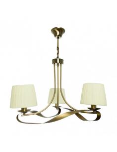 Baeza 3xe14 Leather Lamp Beige Screen Regx52x52 Cm