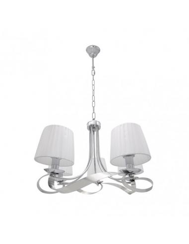 Baeza 5xe14 Chrome Lamp White Screen Regx55x55 Cm