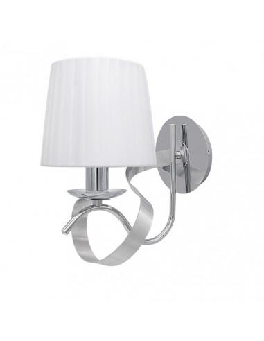 Baeza 1xe14 Chrome Wall Light White Screen 34x15x25 Cm