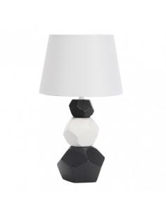 Foz 1xe27 Ceramic Table Lamp White/black Pant White 41x24x24 Cm