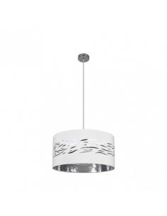 Fog Pendant 1xe27 Chrome/white-silver Regx40x40 Cm