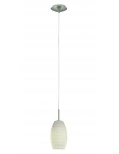 EGLO 97585 - BATISTA 3 Glass pendant lamp in matt nickel steel and cleaning technique glass