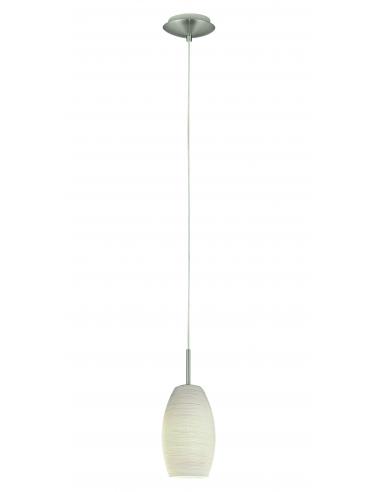 EGLO 97585 - BATISTA 3 Glass pendant lamp in matt nickel steel and cleaning technique glass