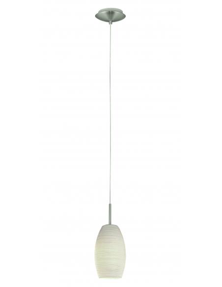 EGLO 97585 - BATISTA 3 Glass pendant lamp in matt nickel steel and cleaning technique glass