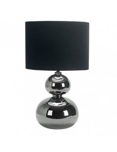 Roa 1xe27 Chrome Ceramic Table Lamp Black Screen 51x30x30 Cm