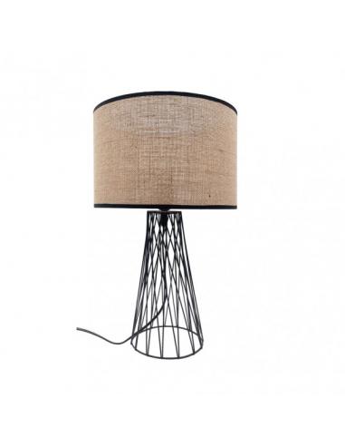 Goran Table Lamp 1xe27 Black Beige Linen Pants 51x32x32 Cm