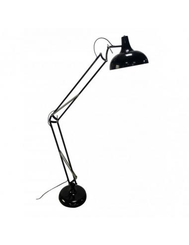 Pie Salon Articulable Malik 1xe27 Negro 163x30x80 Cm