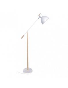 Biel 1xe27 White/beech Living Room Foot 151x25x70 Cm Adjustable 360º And Articulable