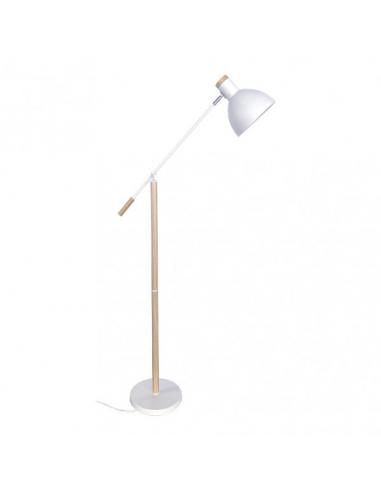 Biel 1xe27 White/beech Living Room Foot 151x25x70 Cm Adjustable 360º And Articulable